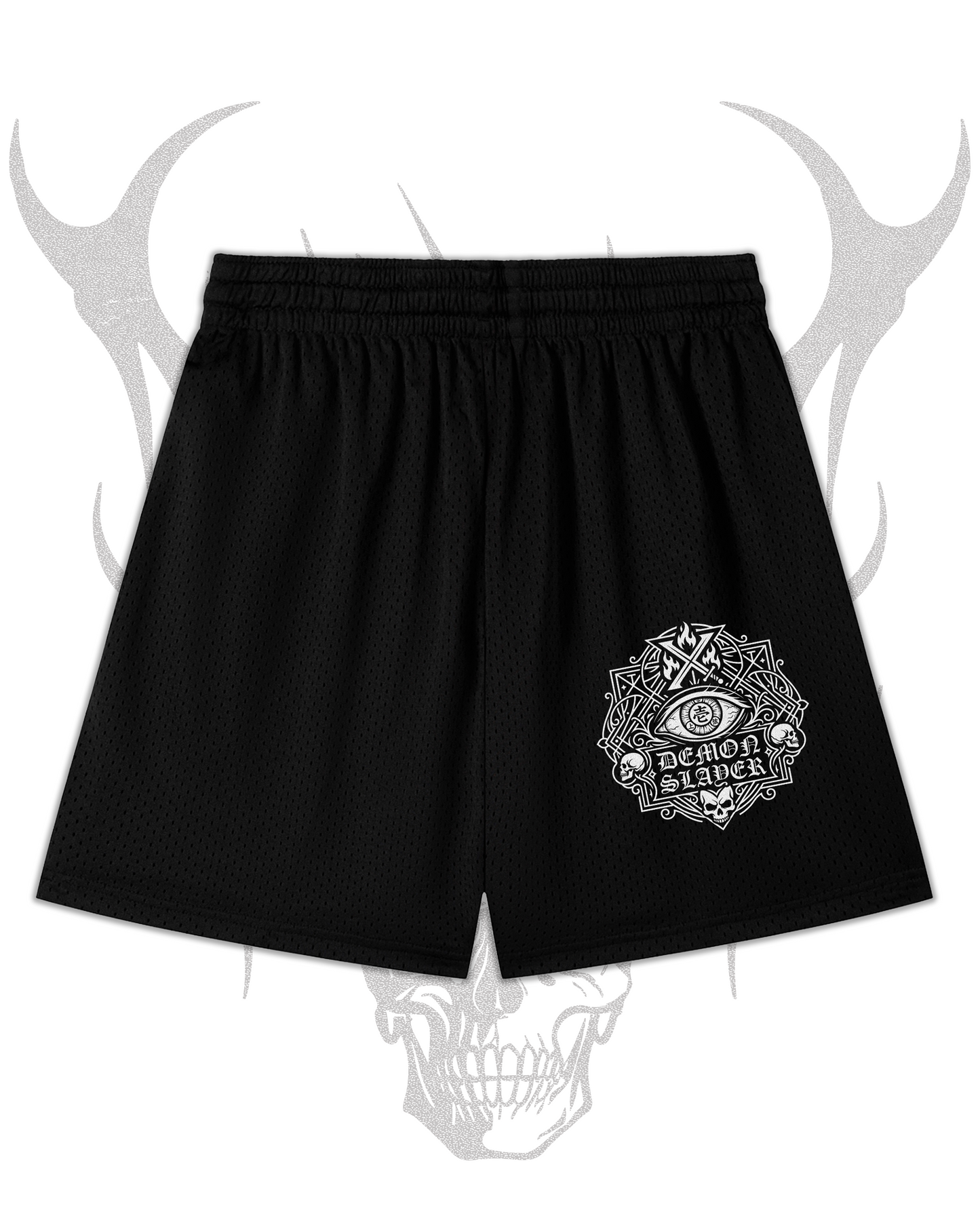 KOKUSHIBO MESH DRAWSTRING SHORTS IN BLACK