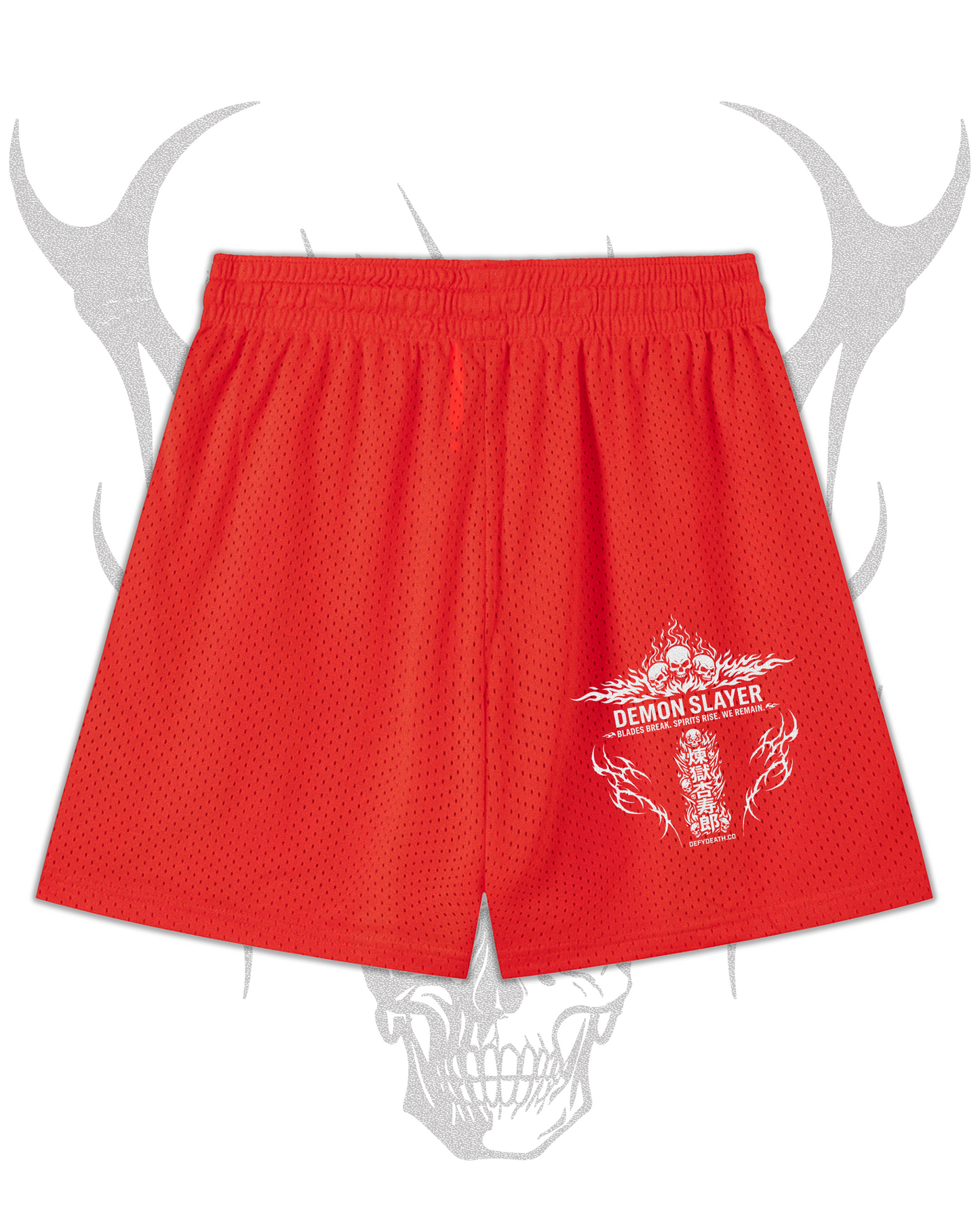 KYOJURO MESH DRAWSTRING SHORTS IN ORANGE