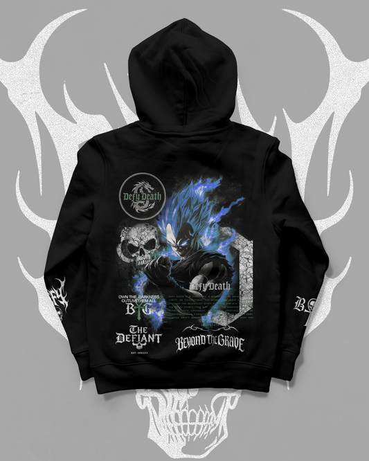 VEGETA HOODIE 'THE DEFIANT SUPER SAIYAN BLUE'