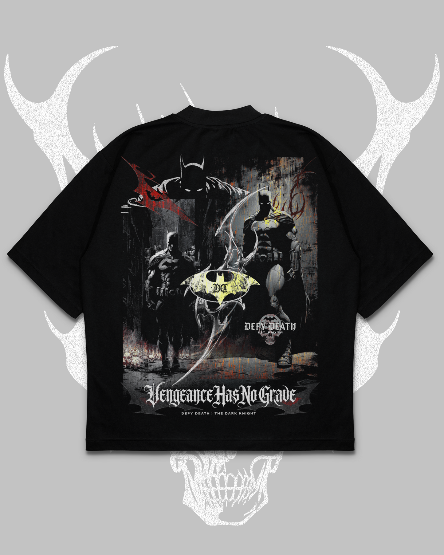 'VENGEANCE HAS NO GRAVE' OS TEE IN BLACK
