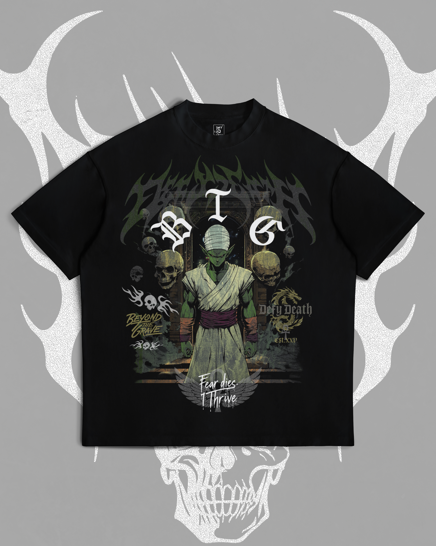 PICCOLO 'FEAR DIES I THRIVE POWER AWAKENING' OVERSIZED
