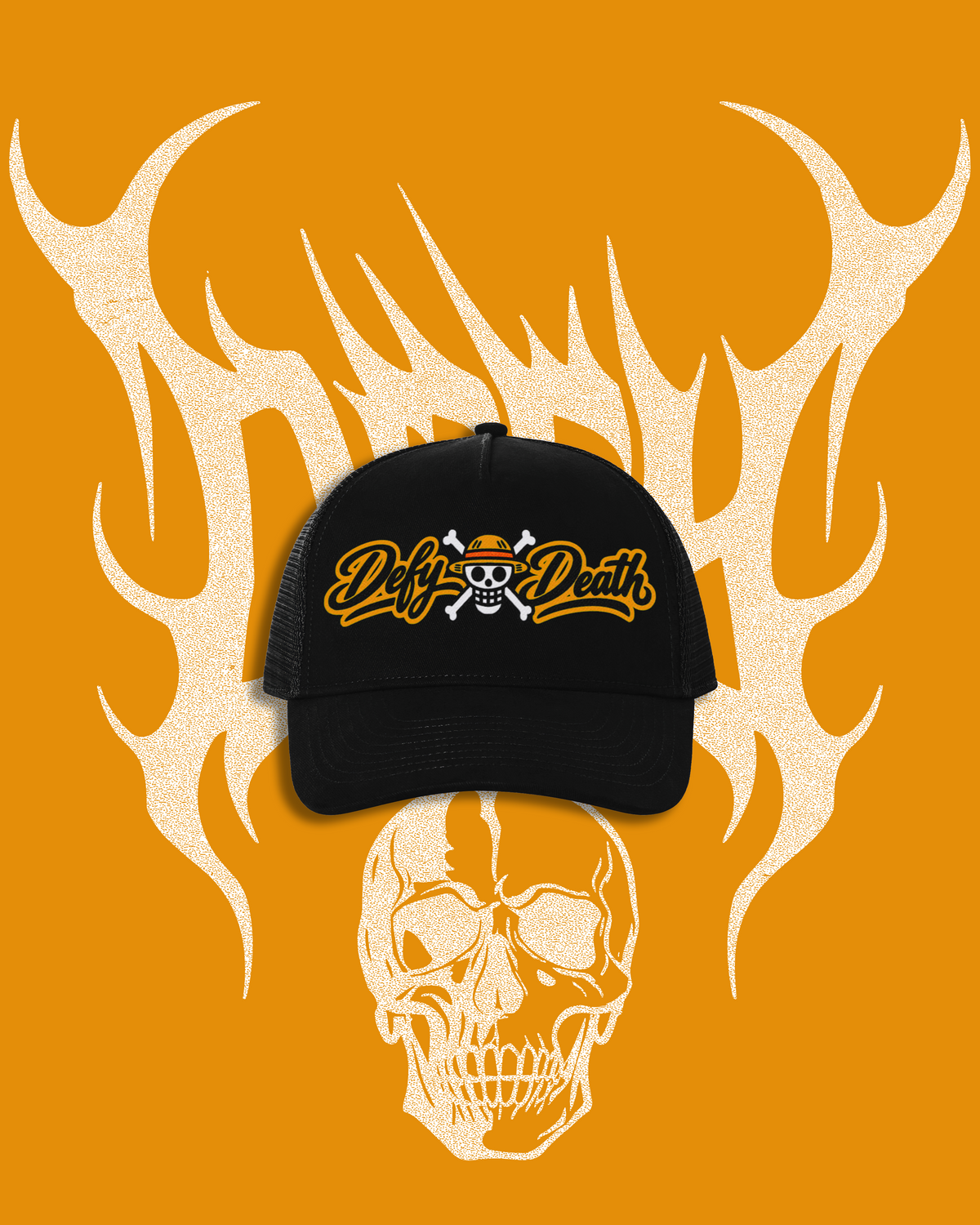 'OP' TRUCKER EMBROIDERED V2 CYBER ORANGE