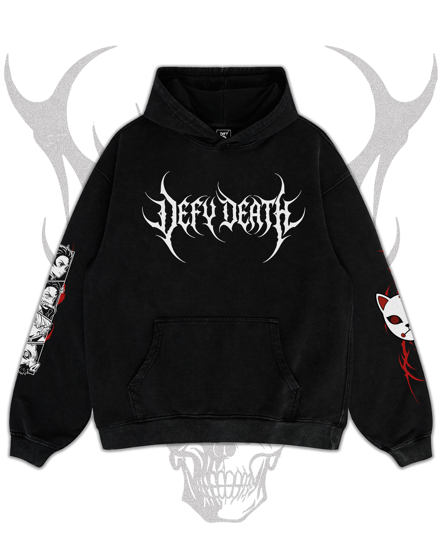 KAMADO SQUAD 380GSM FLEECE DRAWSTRING HOODIE | EMBROIDERY SLEEVES | 'LIMITED'