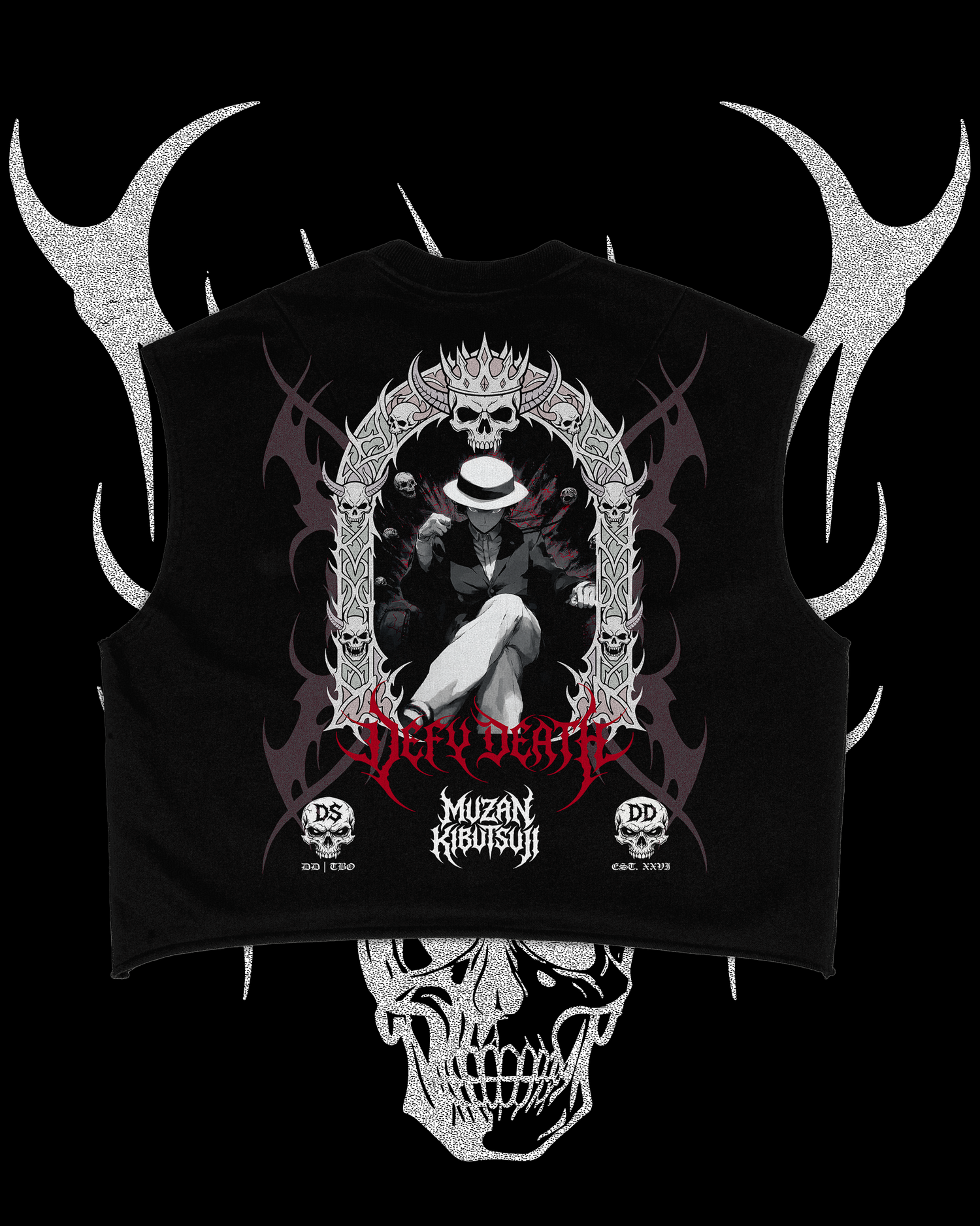 MUZAN BOX CUT TANK IN BLACK