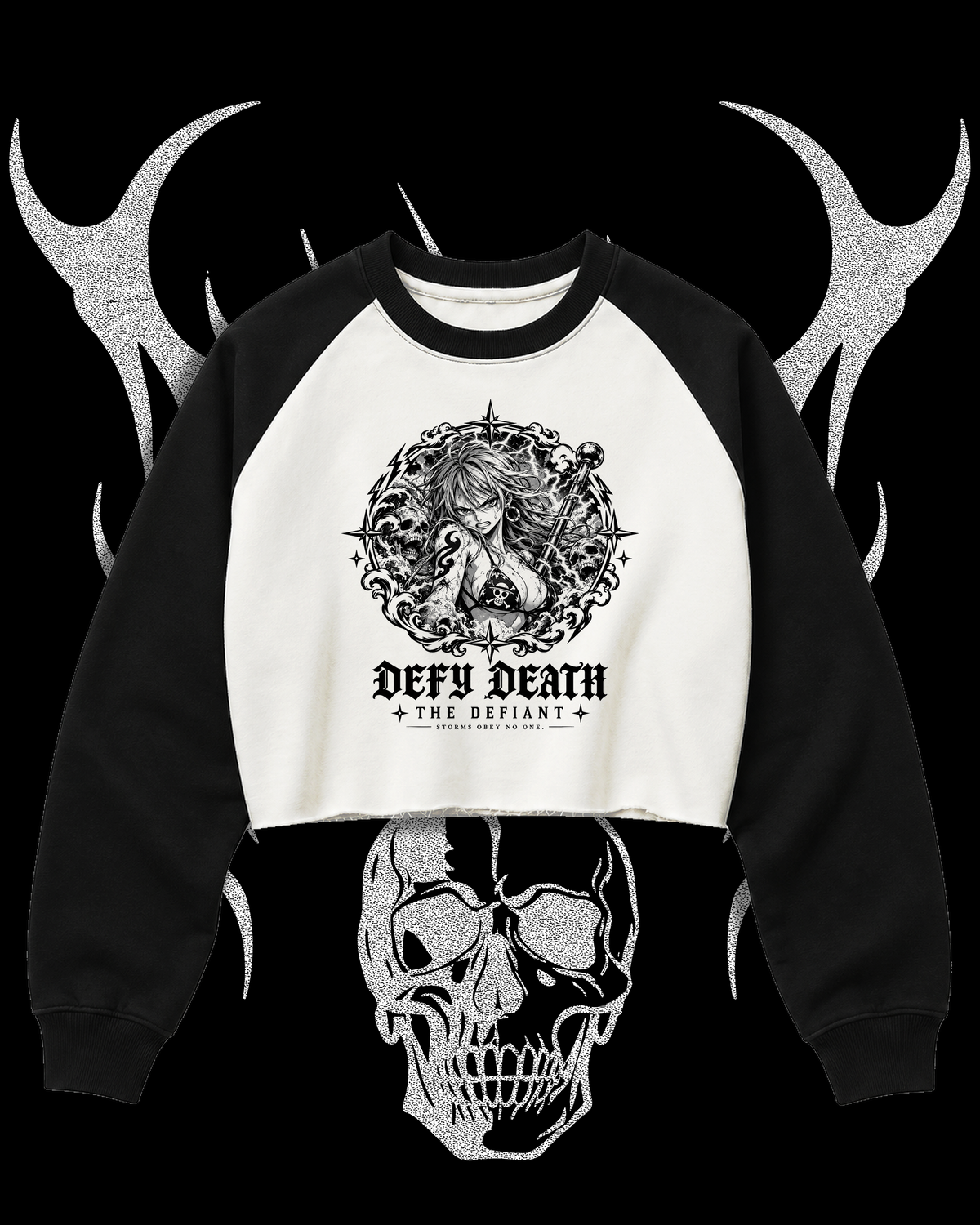 STORMS OBEY NO ONE 'NAMI' CROP SWEATSHIRT