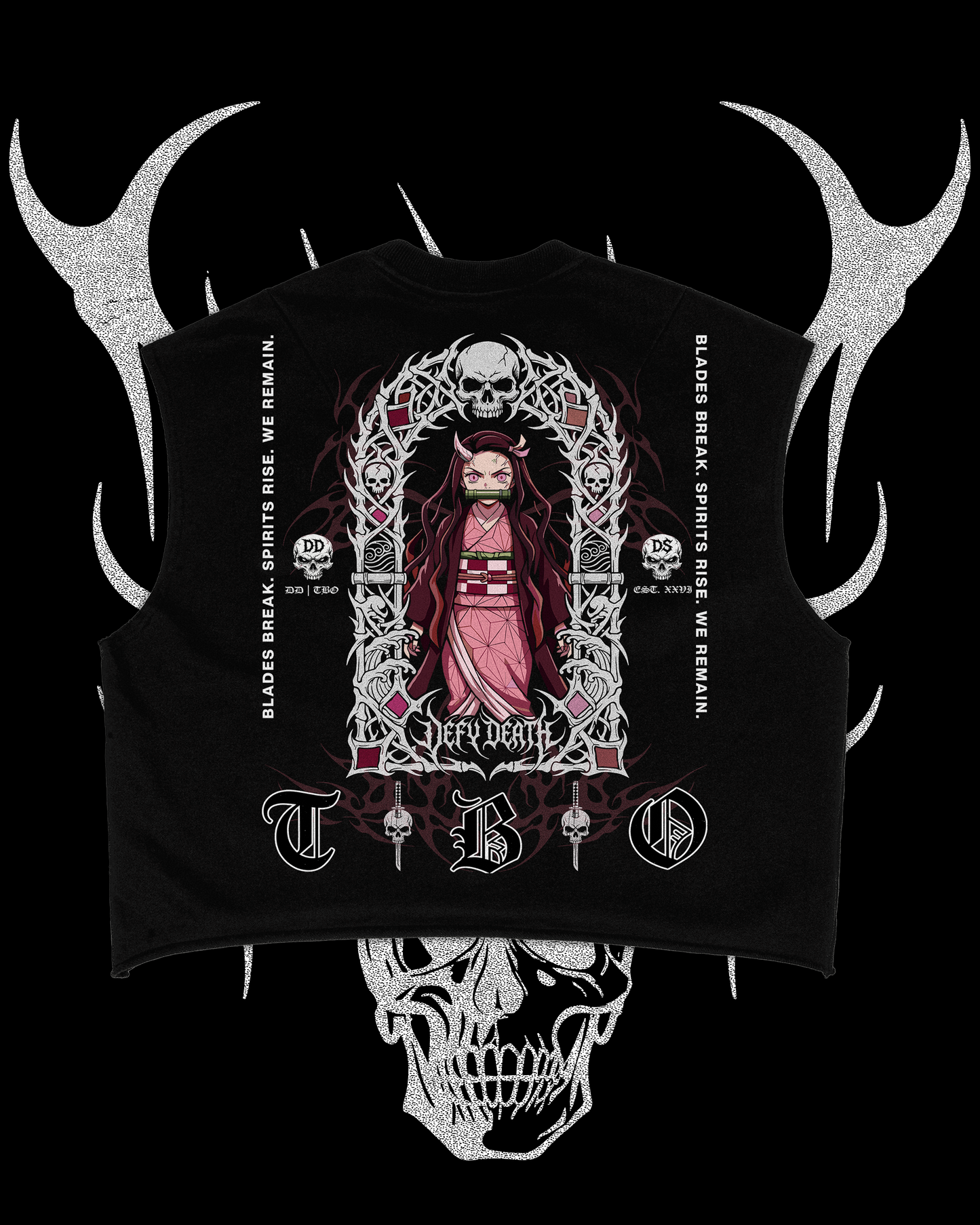 NEZUKO BOX CUT TANK IN BLACK
