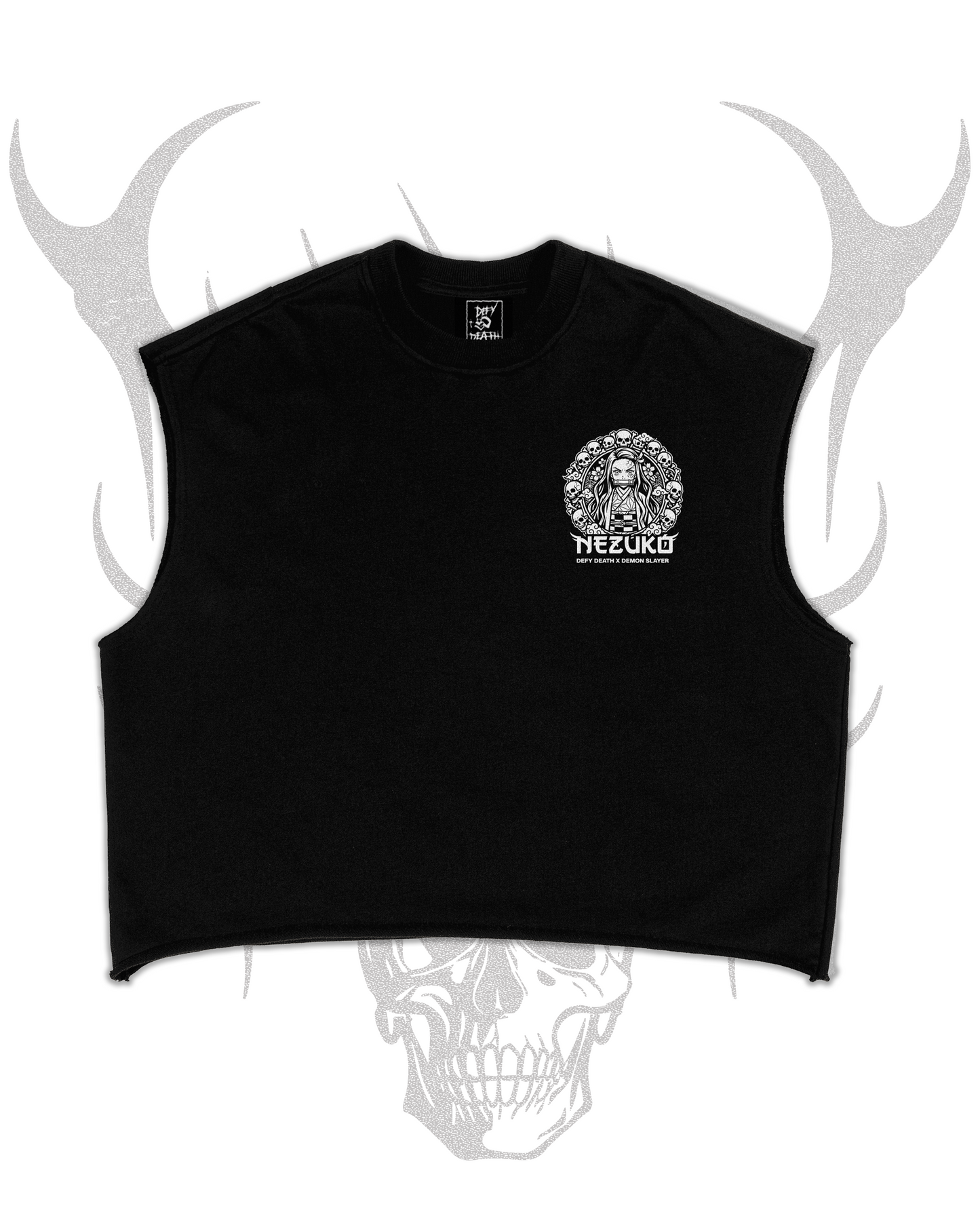 NEZUKO BOX CUT TANK IN BLACK