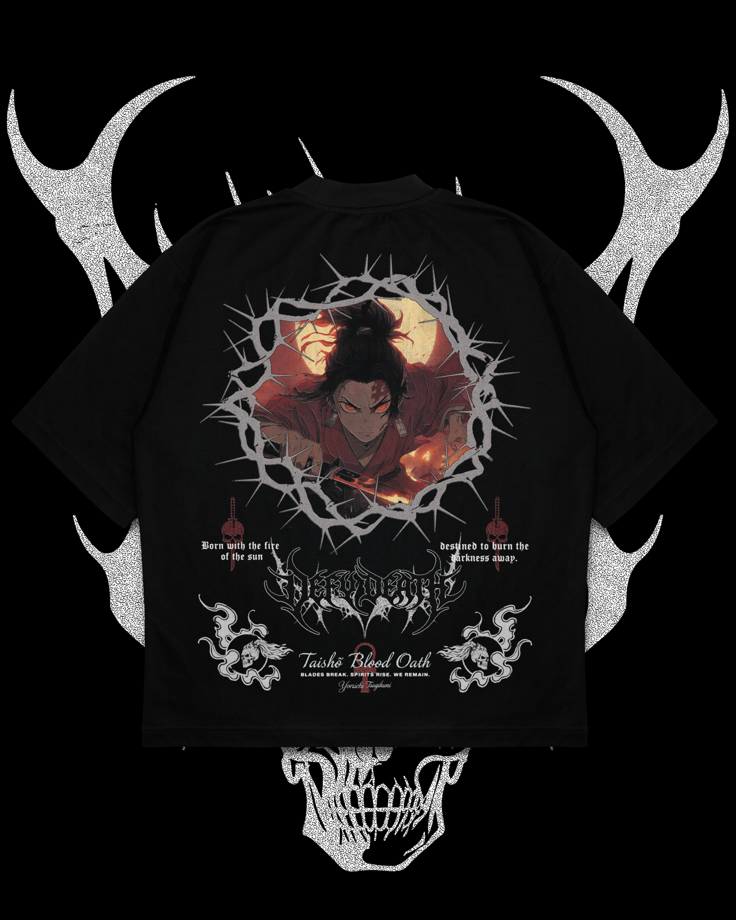 YORIICHI OVERSIZED TEE IN BLACK