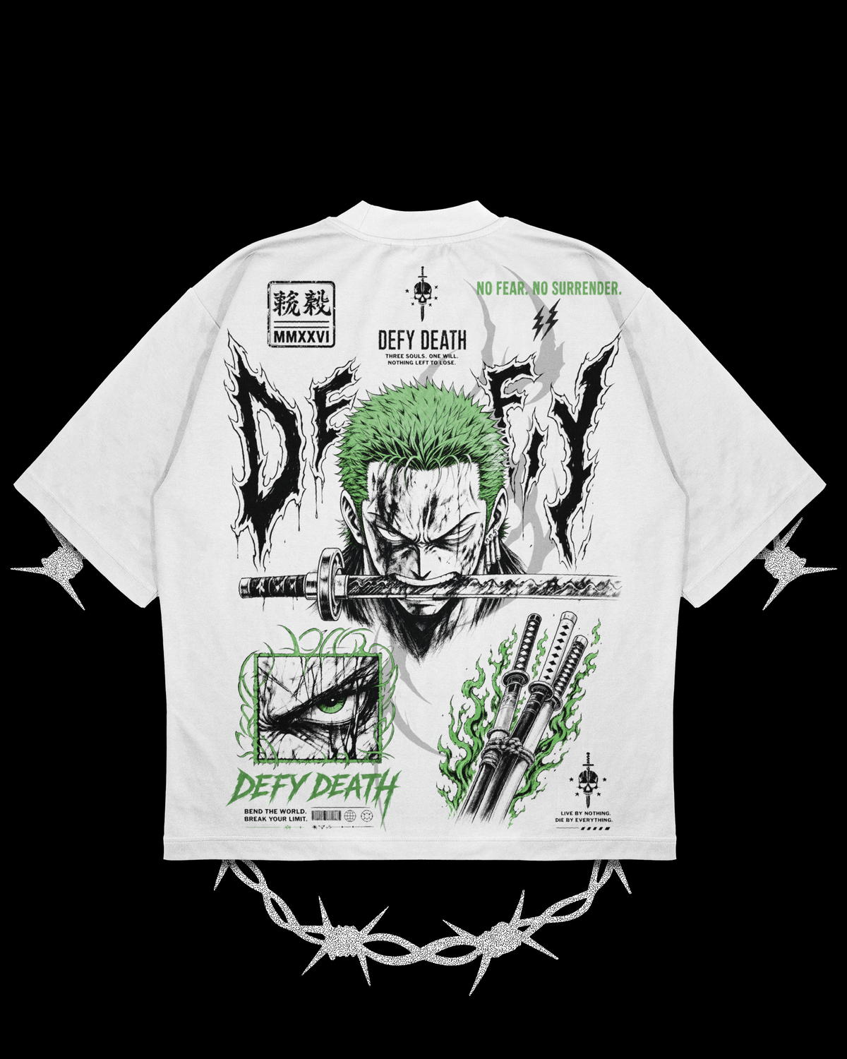 NO SURRENDER 'ZORO' - OVERSIZED TEE